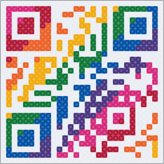 Gay Rick Roll QR Code - white,orange,green,blue,rickroll,rainbow,pride,qrcode,meme