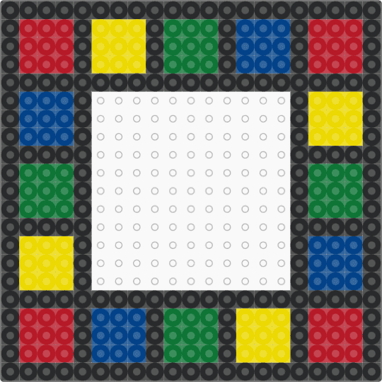 Rainbow block frame - black,blue,yellow,colorful,frame,block,rainbow,cartoon
