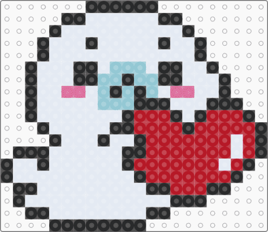 heart mamegoma not mine - white,red