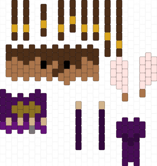 Jabber kandi doll 2 - brown, purple, tan
