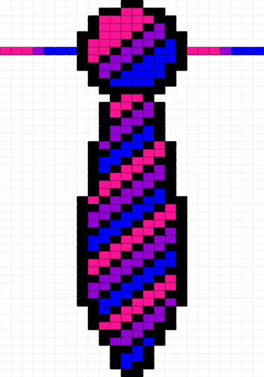 Bi tie :3 - pink,purple