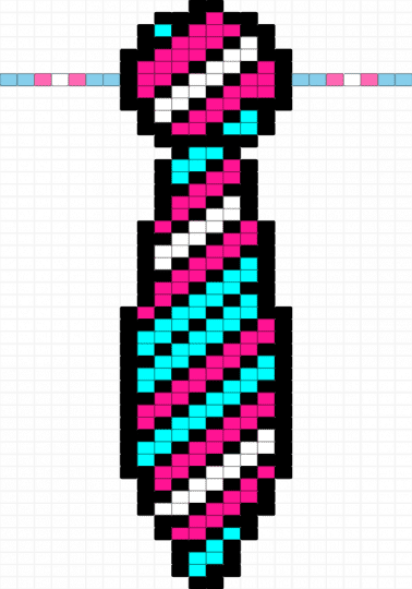 🩵🏳️‍⚧️Trans necktie🏳️‍⚧️💗 - pink,light blue,trans,queer,silly,tie