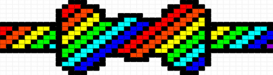 Rainbow bow tie :3 - black,red,green,rainbow,queer,pride,neon,bright,tie