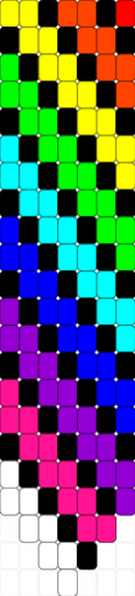 Rainbow necktie :3 - green,light blue,purple