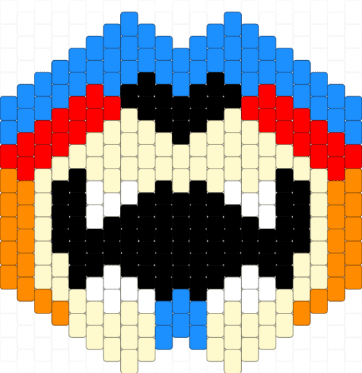 GLAMROCK FREDDY MASK!1!!111!!!!!! (Not my pattern) - light blue,yellow