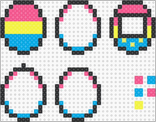 Pan tamagotchi - light blue,pink