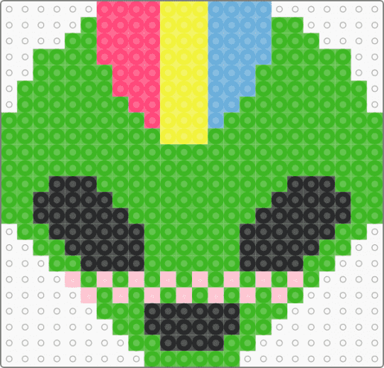 pan fuse beads - green