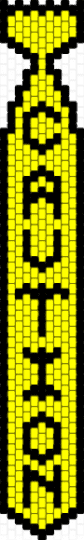 Caution tape tie - black,yellow