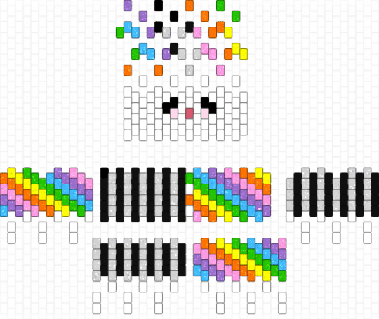 Weird clown - white,light blue,yellow,green,colorful