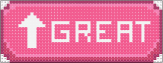 GREAT umamusume perler - pink,umamusume,pretty derby,great