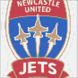 Newcastle jets - newcastle united,jets,futbol club,soccer,sports,emblem,team,spirit,red,blue