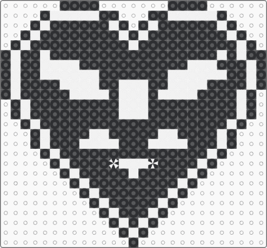 Deltarune logo - black,white