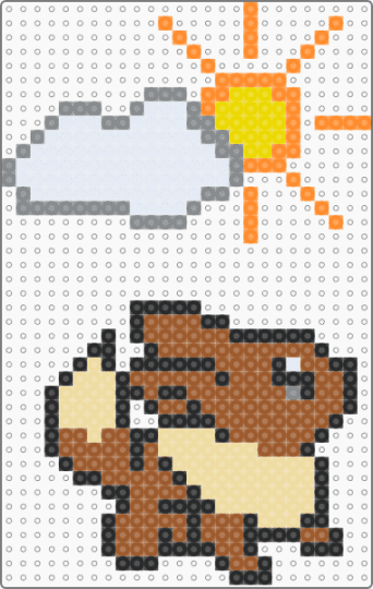 Sun with Eevee - tan,beige,stone,pokemon,eevee,espeon,daylight,sun,psychic,sunshine