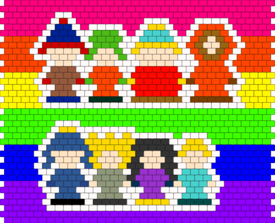 south park bag front/back sides! - colorful, pink, purple, yellow