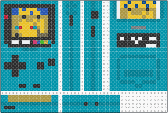 game boy 3d with pokemon red - teal,pokemon,gameboy,game,nintendo,retro,3d,videogame,charizard