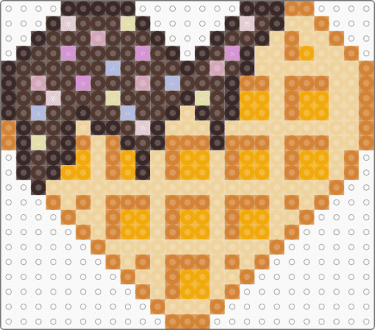 waffle - beige, brown, orange