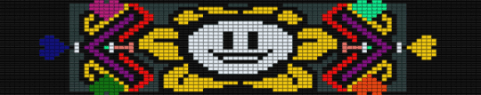 flowey - black, pink, red, yellow