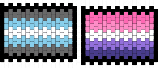 Sides for a wallet (demiboy and almondsexual-verian) - gray,light blue,pink,purple