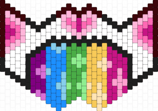 rainbow vomit mask - brown,pink,light blue
