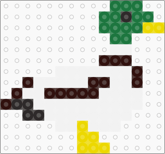 Mallard Duck - white,green,brown