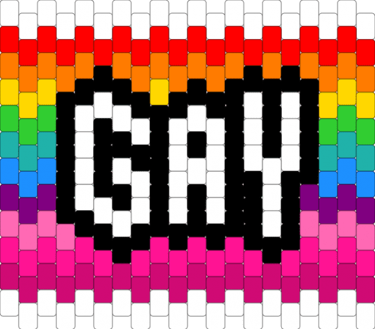 Gay Remix Rainbow Lighter Holder (Mini Beads) - white,red,orange,pink