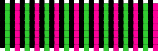 random multistitch cuff (read desc) - black, green, pink
