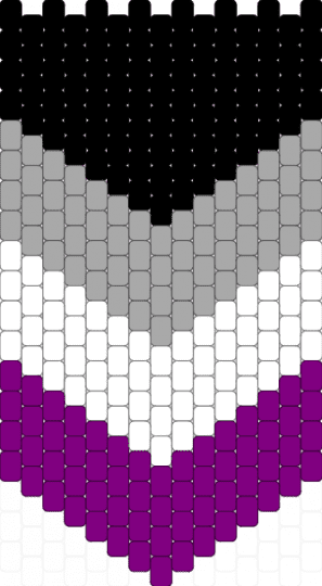 ace banner - beige,pink,banner,ace,asexual,pride,lgbtq,black,purple,gray