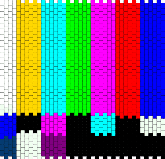 Tv static bag panel - light blue,pink,purple,colorful