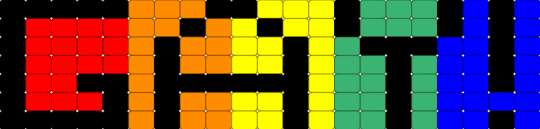 gay! - green, orange, purple, yellow