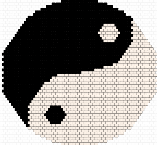 yin yang bag - black, white