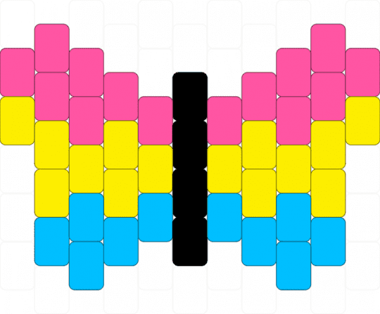 butter fly :D (pan) - pink, yellow