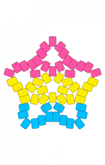 pan star (big) - pink, yellow