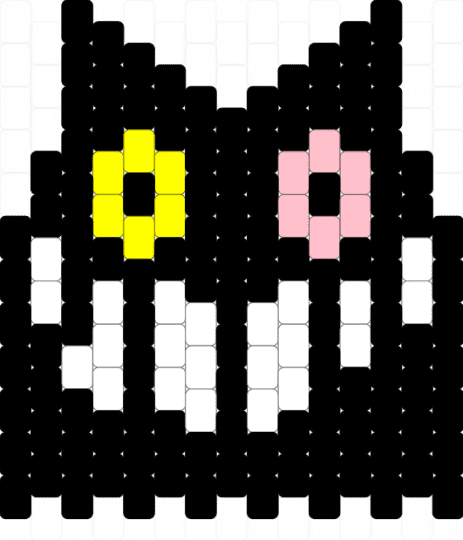 Friend Deltarune - black,white,yellow,pink