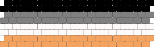 Asensual Cuff - orange,gray,asensual,pride,cuff,horizontal