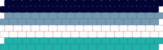 Orientated Aroace Cuff - light blue,teal,orientated aroace,pride,cuff,horizontal