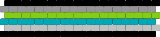 Quoi Aroace/Quoirose Cuff 2 - gray,beige,teal,green,quoi aroace,quoirose,quoi,pride,cuff,horizontal