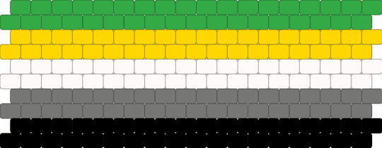 Pseudoromantic Cuff - green,yellow,gray,pseudoromantic,pseudo,aro,pride,cuff,horizontal