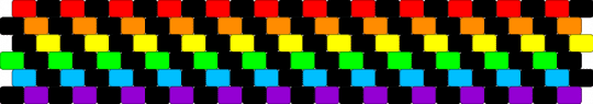 Rainbow and Black Peyote - black,orange,green,purple,colorful