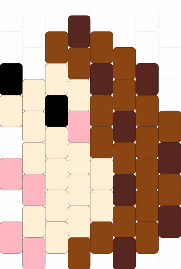 hedgehog - beige, red