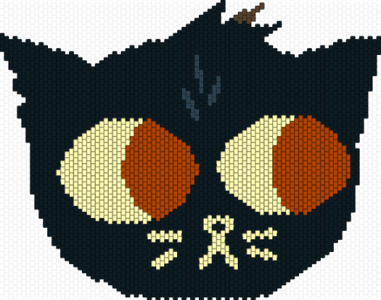 mae borowski head (wip) - black,red,yellow,night in the woods,nitw,mae,mae borowski,head,video game,wip