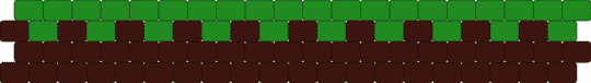 Grass block - brown, cuff, green, horizontal, minecraft, peyote stitch