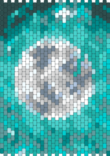 Moon - teal,light blue