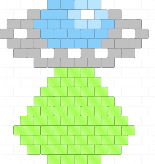UFO charm - green