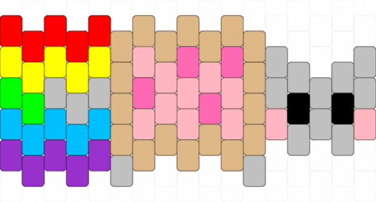 nyan cat charm 2 - beige,pink,nyan cat,nyan,rainbow,poptart,poptart cat