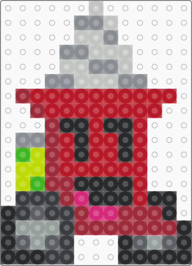 Mech Pin - gray,red