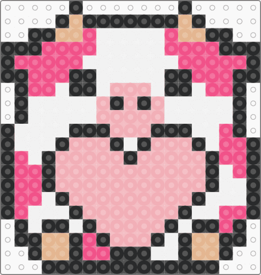 Cow Heart - animal, beige, cow, cute, heart, love, pink