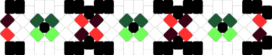 Eye X-Cuff - white,green,red,colorful