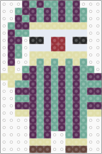 Sleepy clown - pink,teal,yellow,cotdstripes,clown,clowncore,tired,cute,little guy,stripes,silly