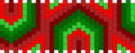 Groovy red and green cuff - green,red,cotdcomplementarycolors