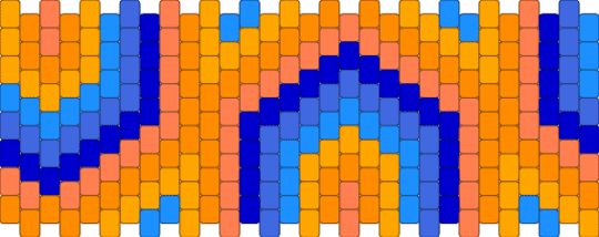 Groovy blue and orange cuff - orange,cotdcomplementarycolors